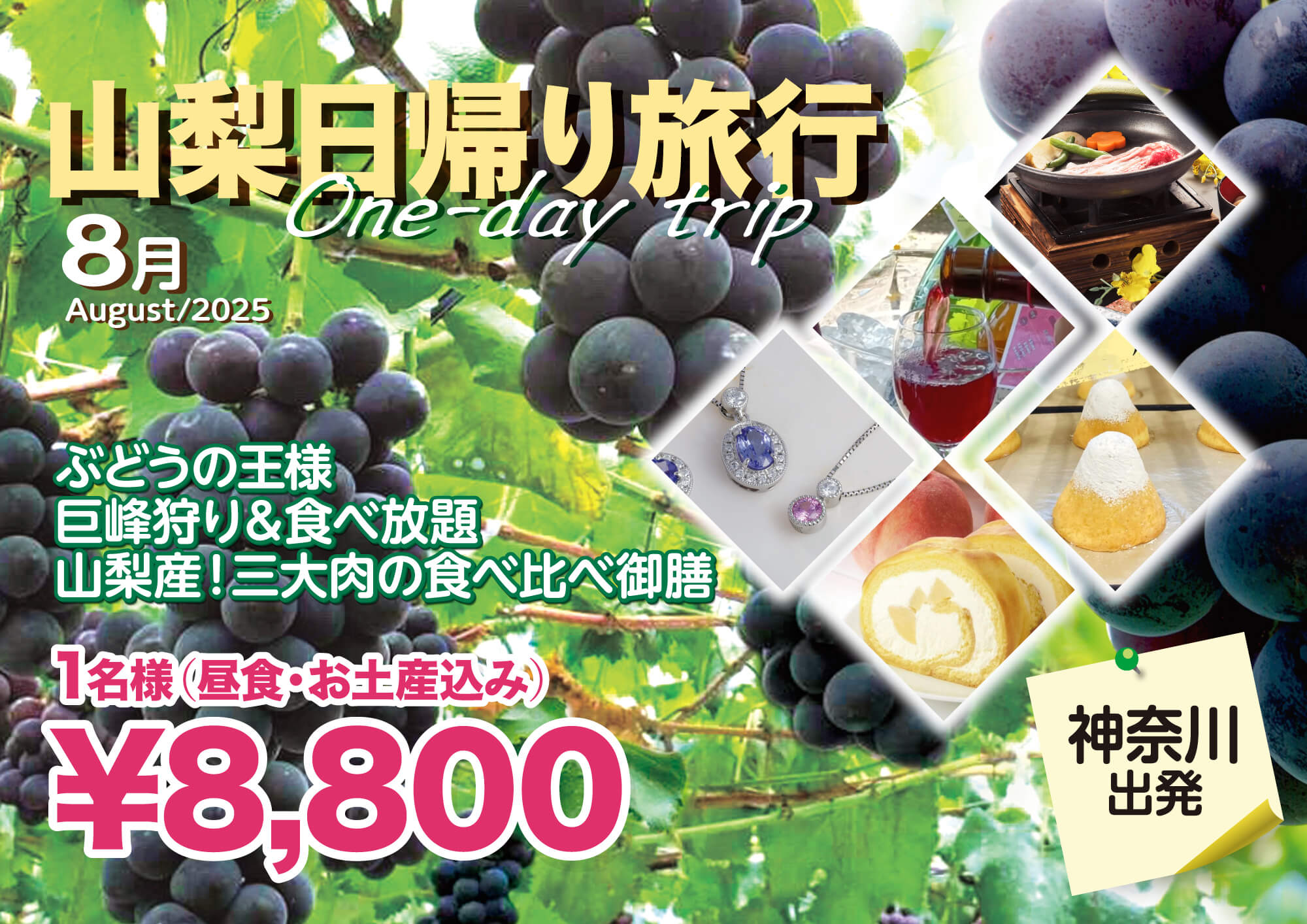 『巨峰狩り食べ放題』の旅